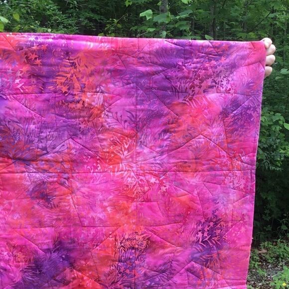 NWT Hand Crafted Purples & Pinks Quilt - Picture 14 of 16